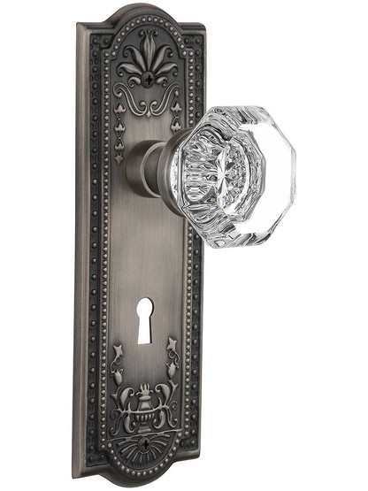 Meadows Door Set with Waldorf-Crystal Glass Knobs and Keyhole